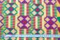 Preview: PURPLE GREEN CROSS-Afrikanischer-Kente-Stoff-